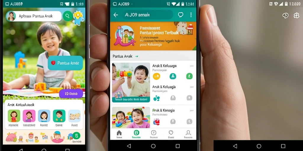 Tampilan antarmuka AJO89 yang intuitif dan informatif untuk memantau anak.