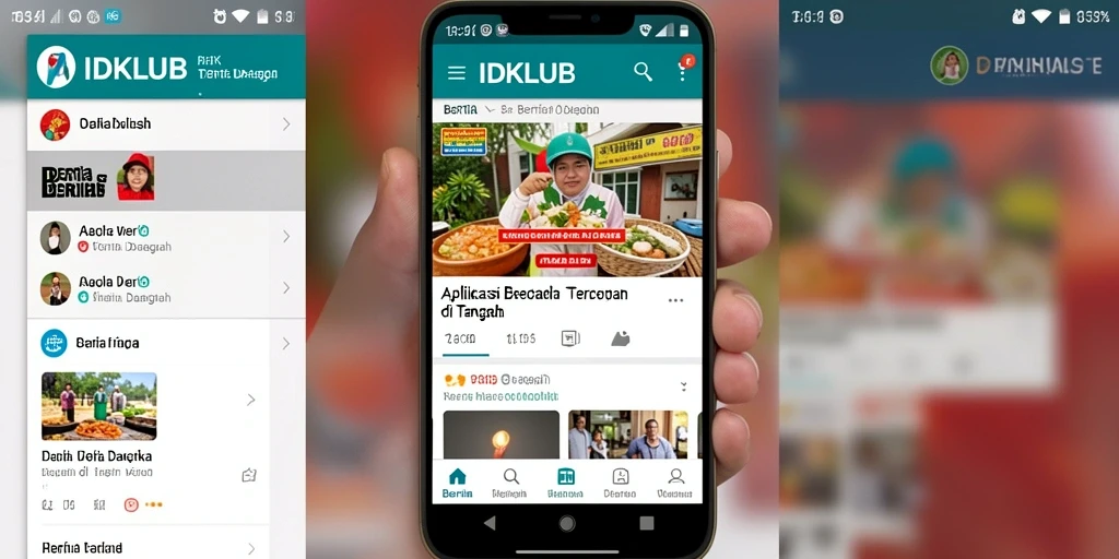 Tampilan antarmuka IDKLUB yang intuitif dan mudah digunakan.