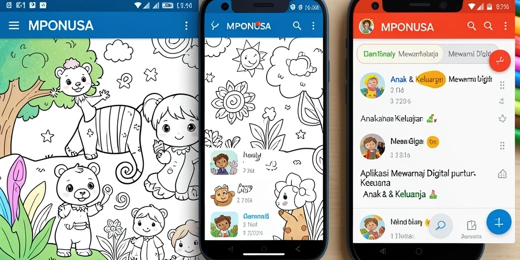 Tampilan antarmuka MPONUSA yang menarik dan mudah digunakan untuk mewarnai.