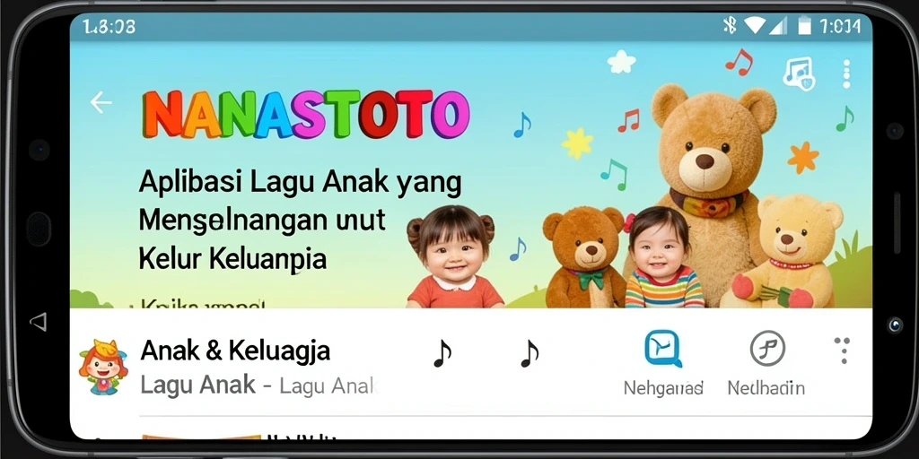 Antarmuka pengguna aplikasi NANASTOTO yang cerah dan interaktif.