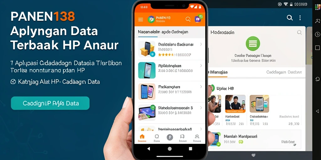 Antarmuka aplikasi PANEN138 untuk cadangan data yang aman dan efisien.