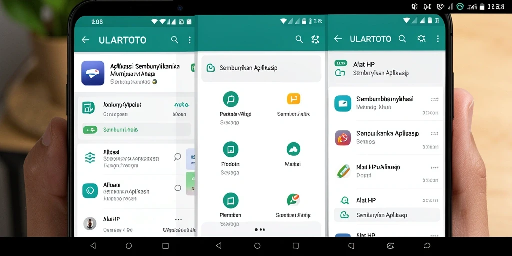 Antarmuka ULARTOTO yang sederhana dan efisien untuk menyembunyikan aplikasi.