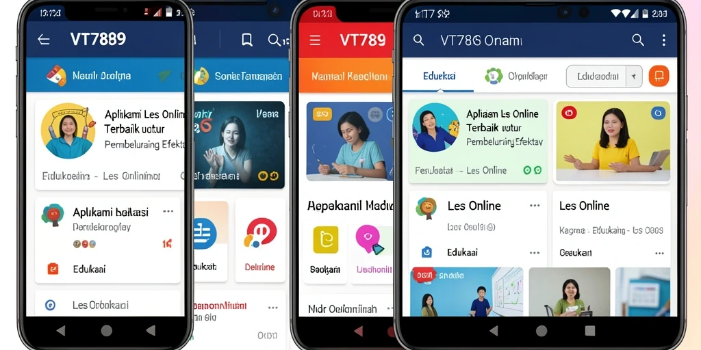 Antarmuka VT789 yang menarik dan fungsional untuk Les Online.