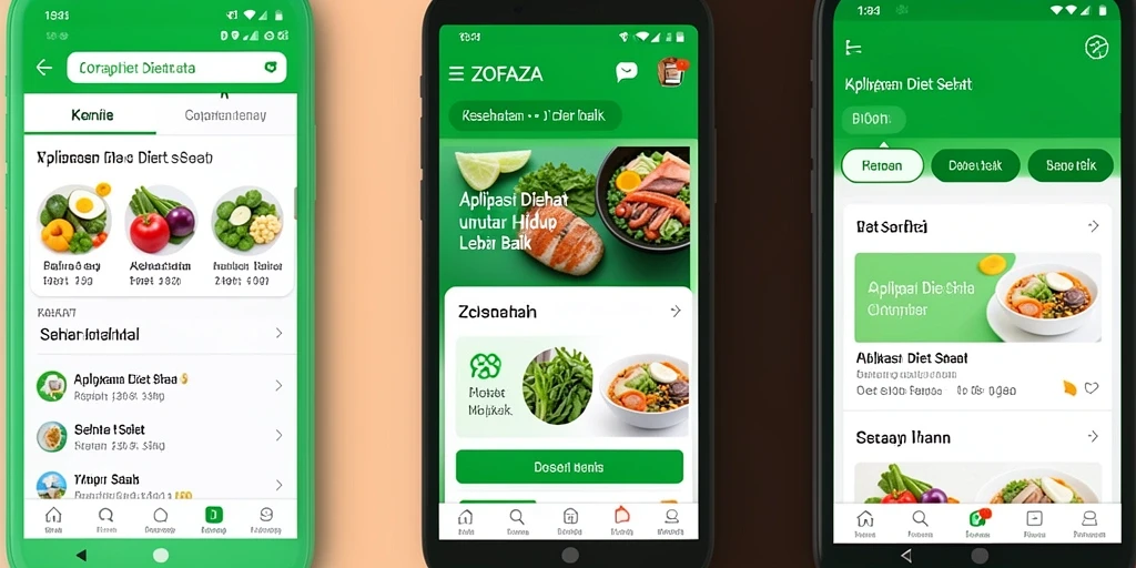 Antarmuka ZOFAZA yang menarik dan fungsional untuk Diet Sehat