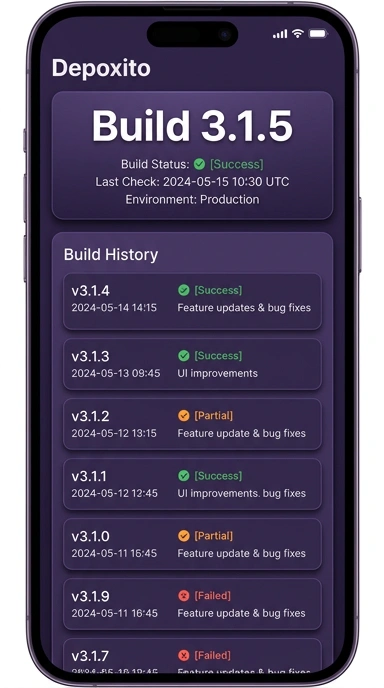 Riwayat Versi Aplikasi depoxito untuk Pengguna Android